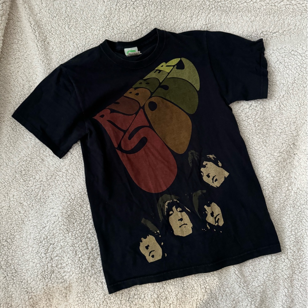 Vintage Y2K The Beatles Rubber Soul official merch t-shirt size small